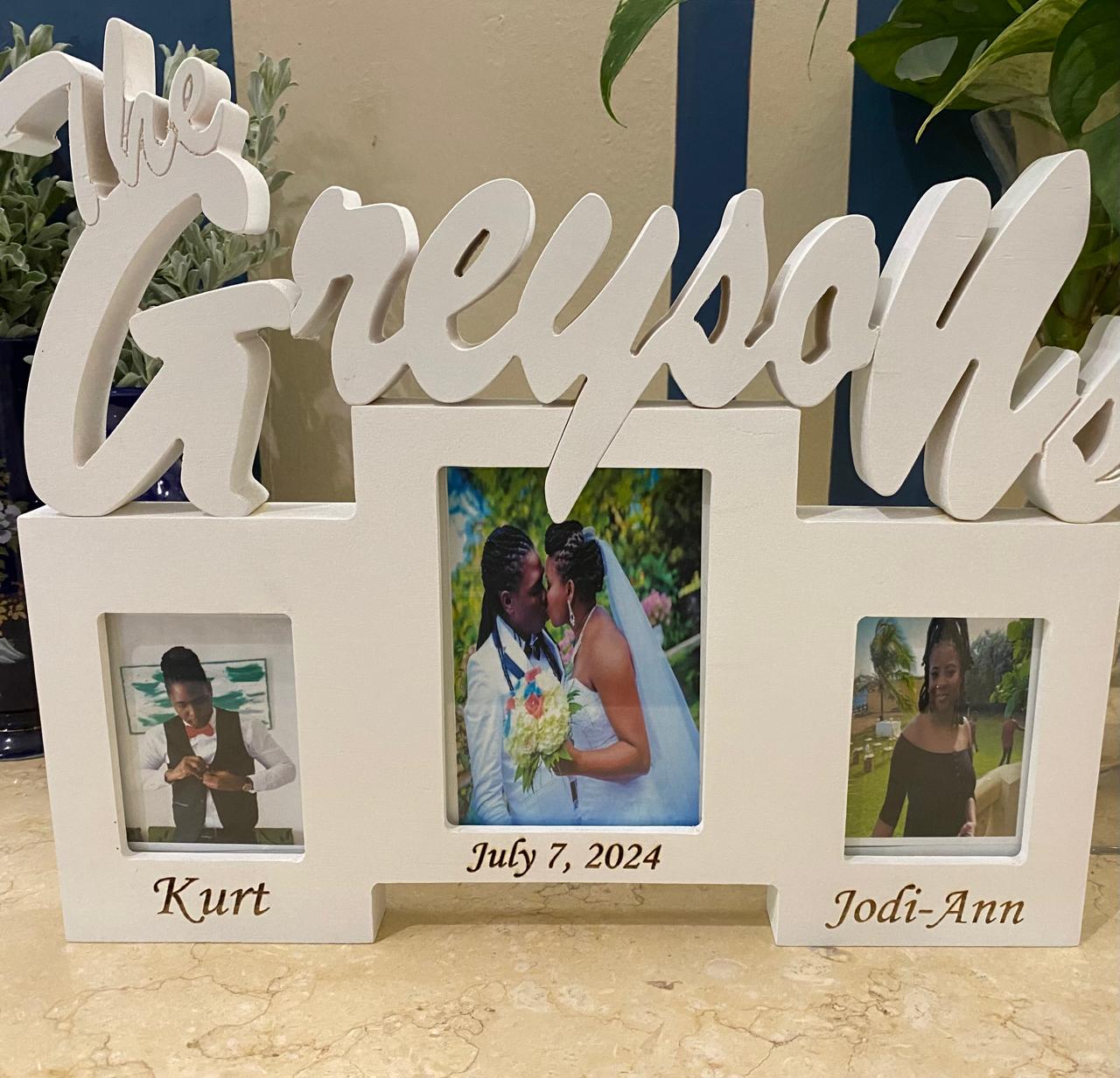 Custom Monogram Photo Frame